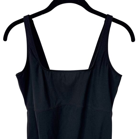 Fabletics Sunset Scoop One Piece Swimsuit Womens Medium Black Square Neck - Picture 7 of 10